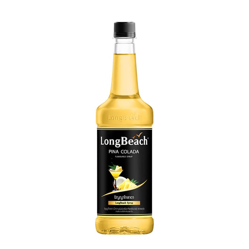 น้ำเชื่อม ลองบีชไซรัป กลิ่น ปิญญาโกลาดา ขนาด 740ML.